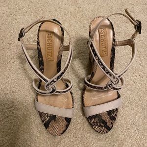 SCHUTZ Dylan snake sandals size 7